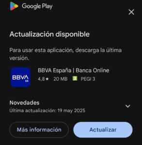 Actualización a APP Beta BBVA