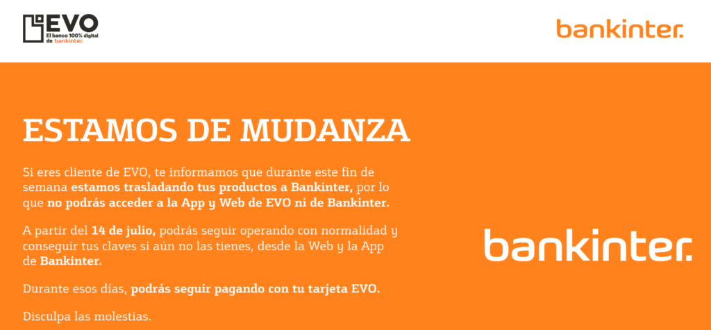 Mudanza de EVO Banco a Bankinter