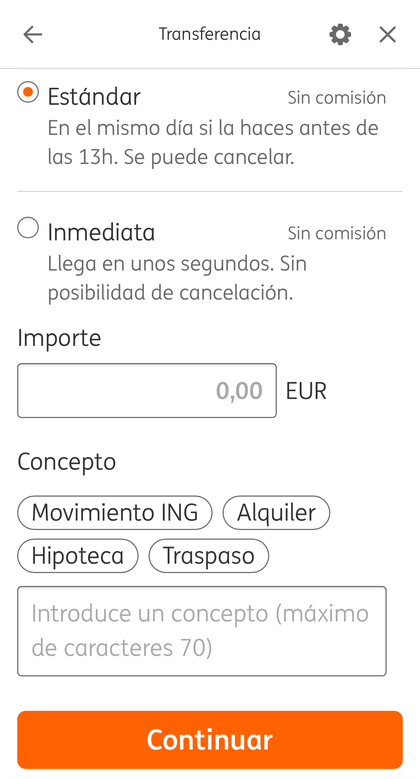 Transferencias inmediatas