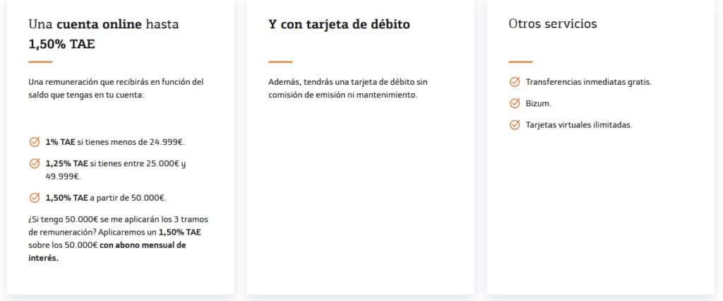 Ventajas de la Cuenta Digital Bankinter