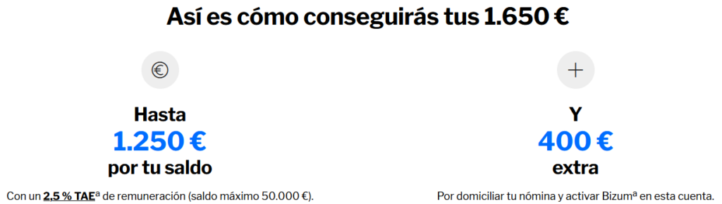 Cuenta Online Sabadell al 2,5% TAE