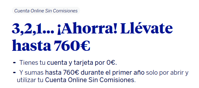 Hasta 760 euros por abrir la Cuenta Online BBVA: Conoce la letra pequeña.