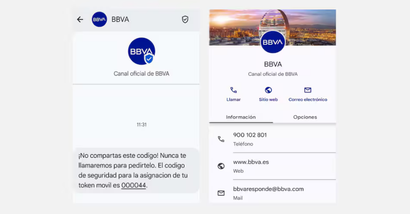 BBVA: Segundo banco en autentificar sus SMS con RCS.