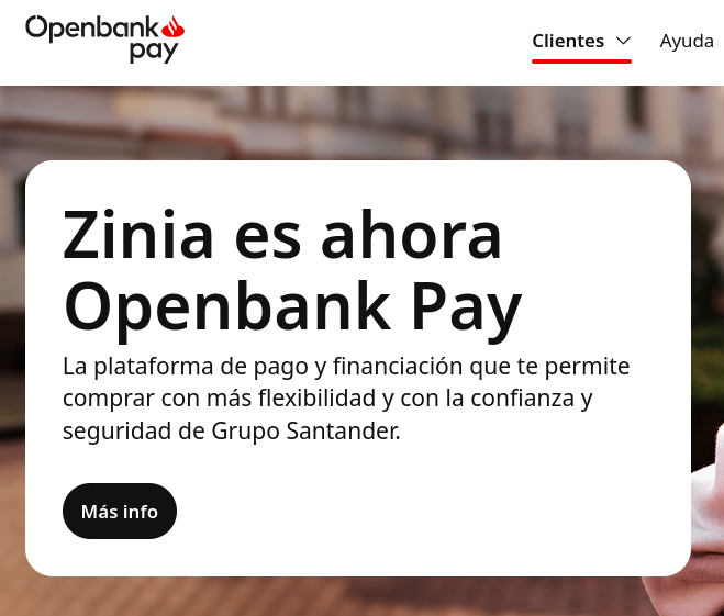 Zinia es ahora Openbank Pay.