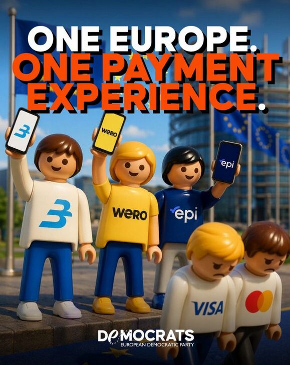 Cartel del European Democratic Party europeo