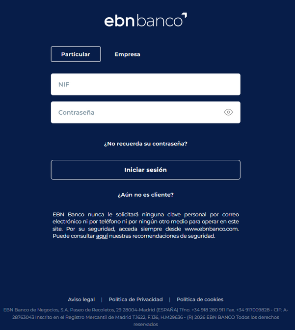 Phishing login EBN